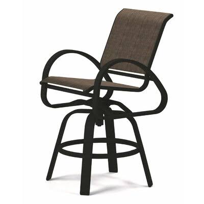 Textured Graphite Patio Bar Stool U19296
