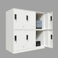 9 Door Full White Metal Storage Cabinet Y567