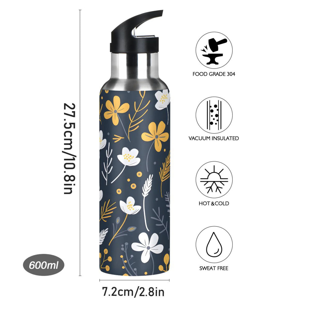 Stainless Steel Insulated Water Bottle with Straw Lid A936553