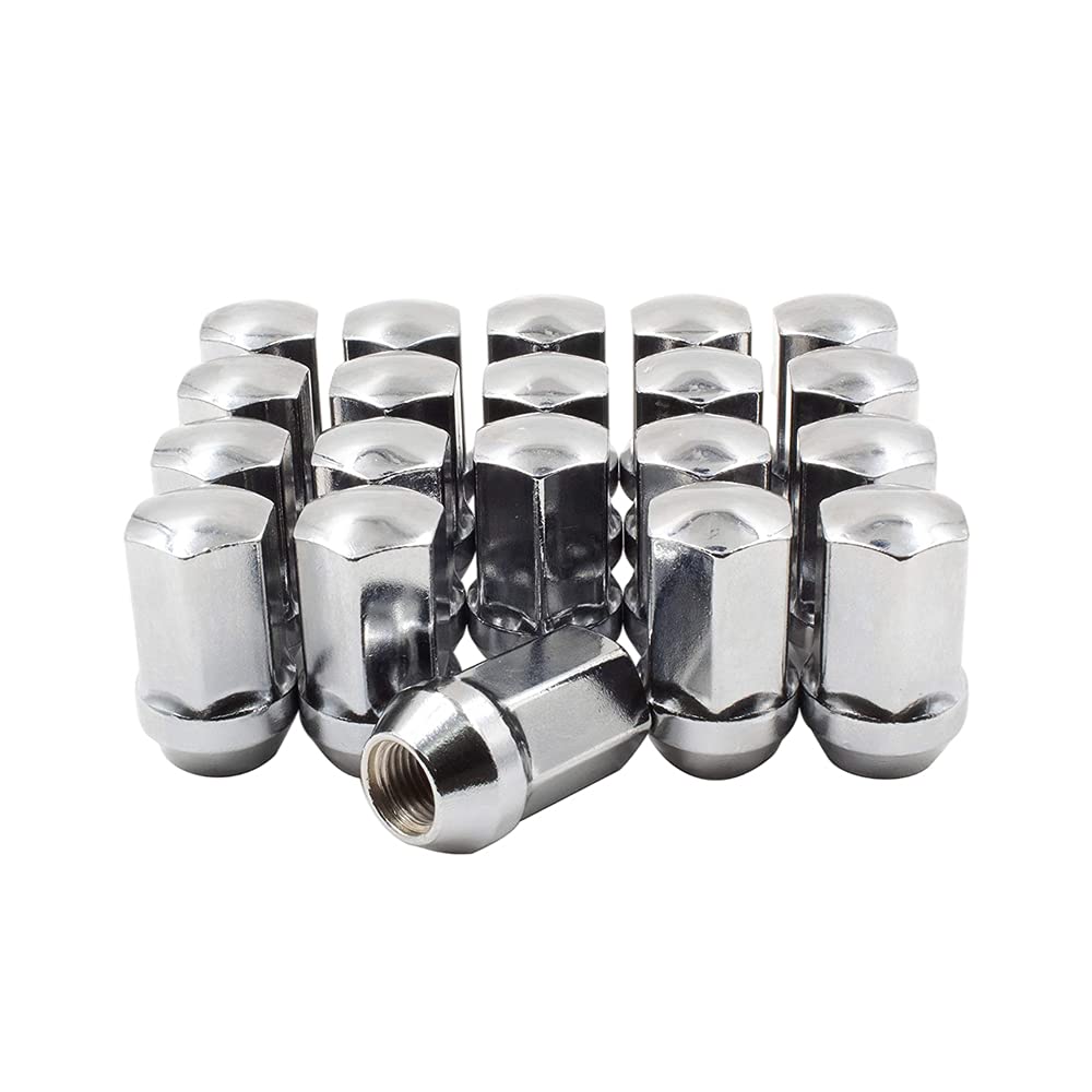Set of 32pcs Chrome Lug Nut Installation Kit 14x1.5 Thread Pitch 1.75" Long 7/8 Hex 22mm B25830