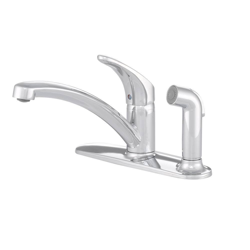 Polished Chrome Single Handle Kitchen Faucet H227