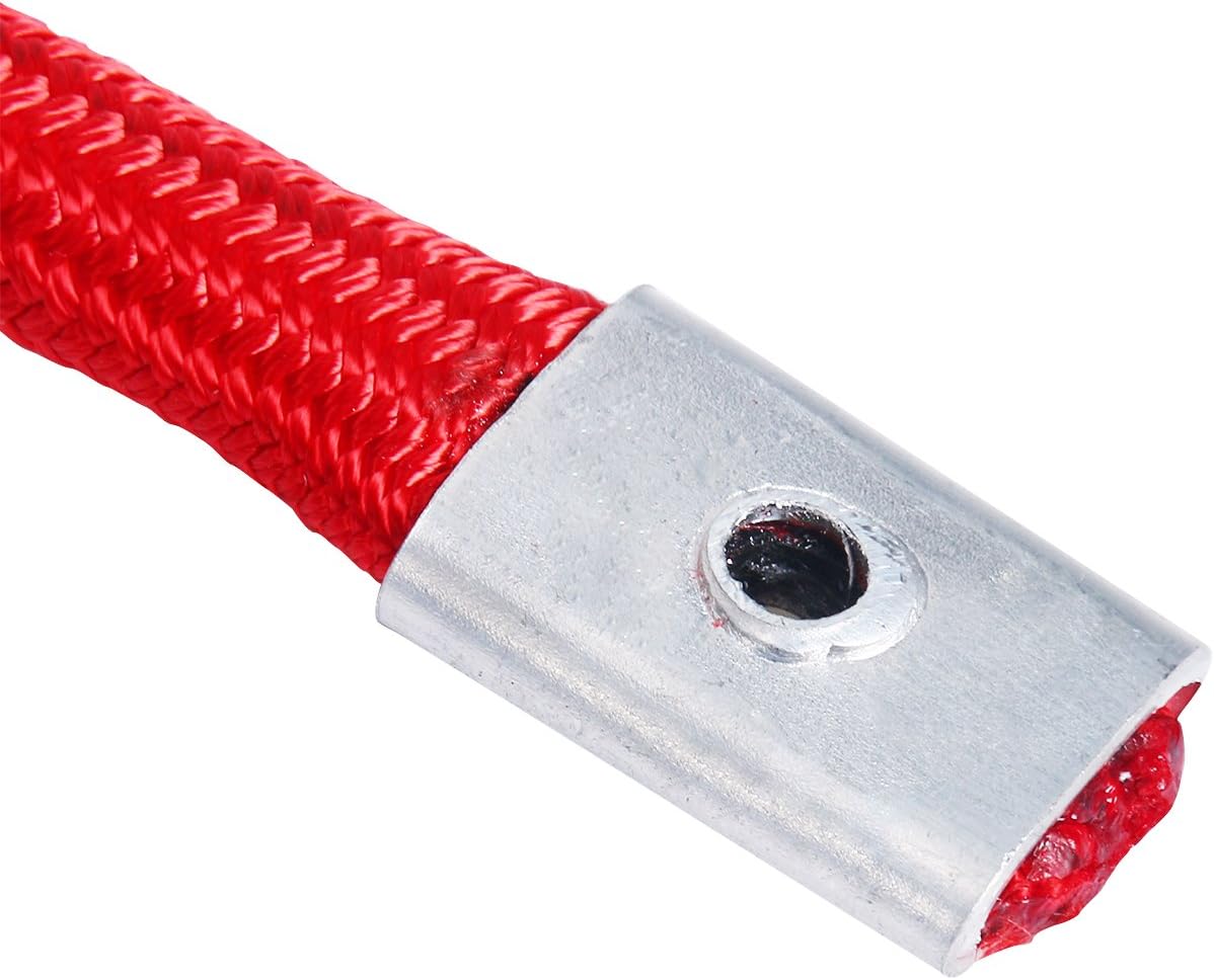 Black Synthetic Winch Rope Line Cable with Protective Sleeve and Rock Heat Guard, 22000lbs, Pack of 2 S715236