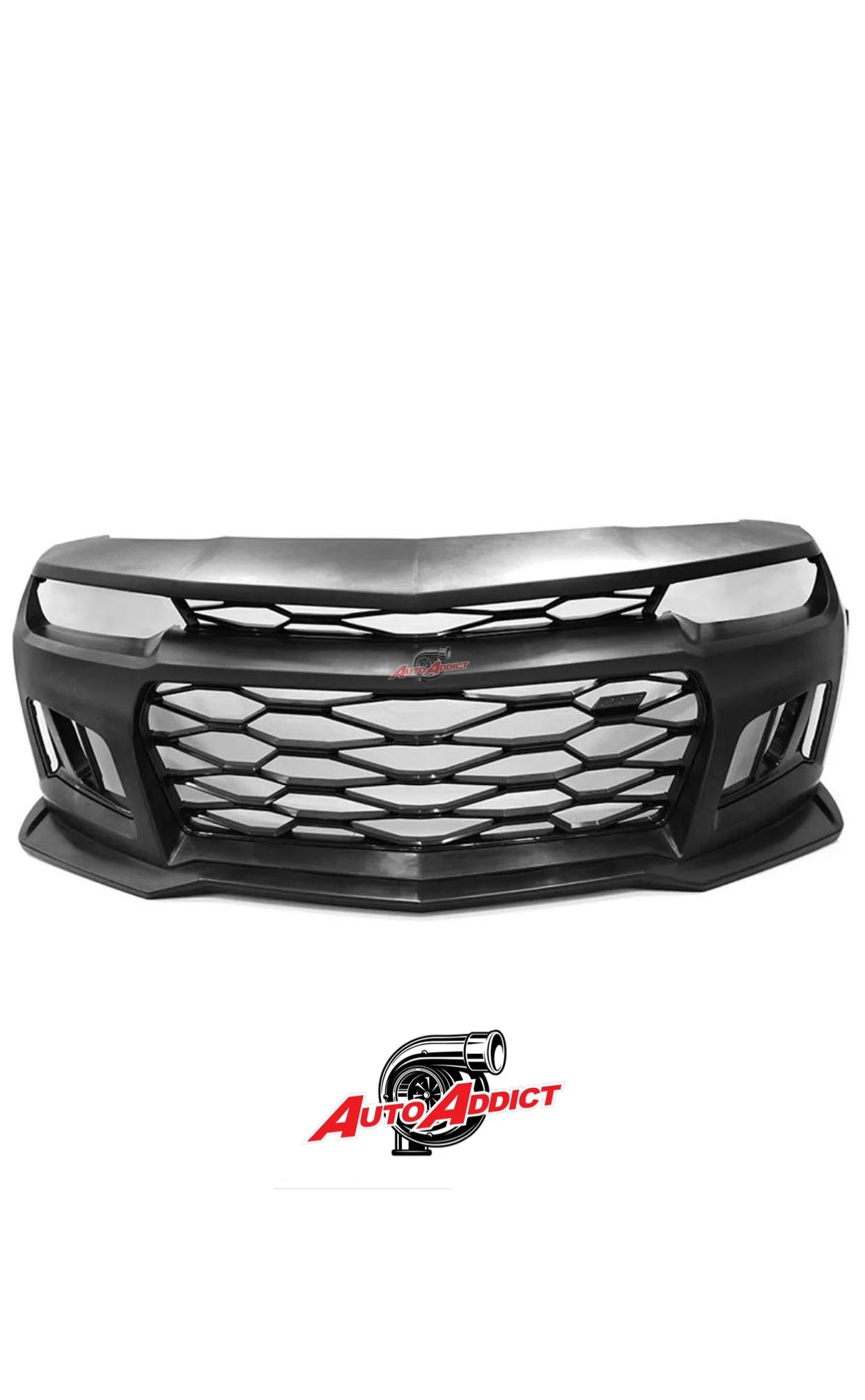 7-pcs Flat BLK Front Bumper Conversion O305