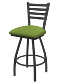 36x22 Swivel Extra Tall Bar Stool with Pewter Finish and Canter Kiwi Green Seat D705