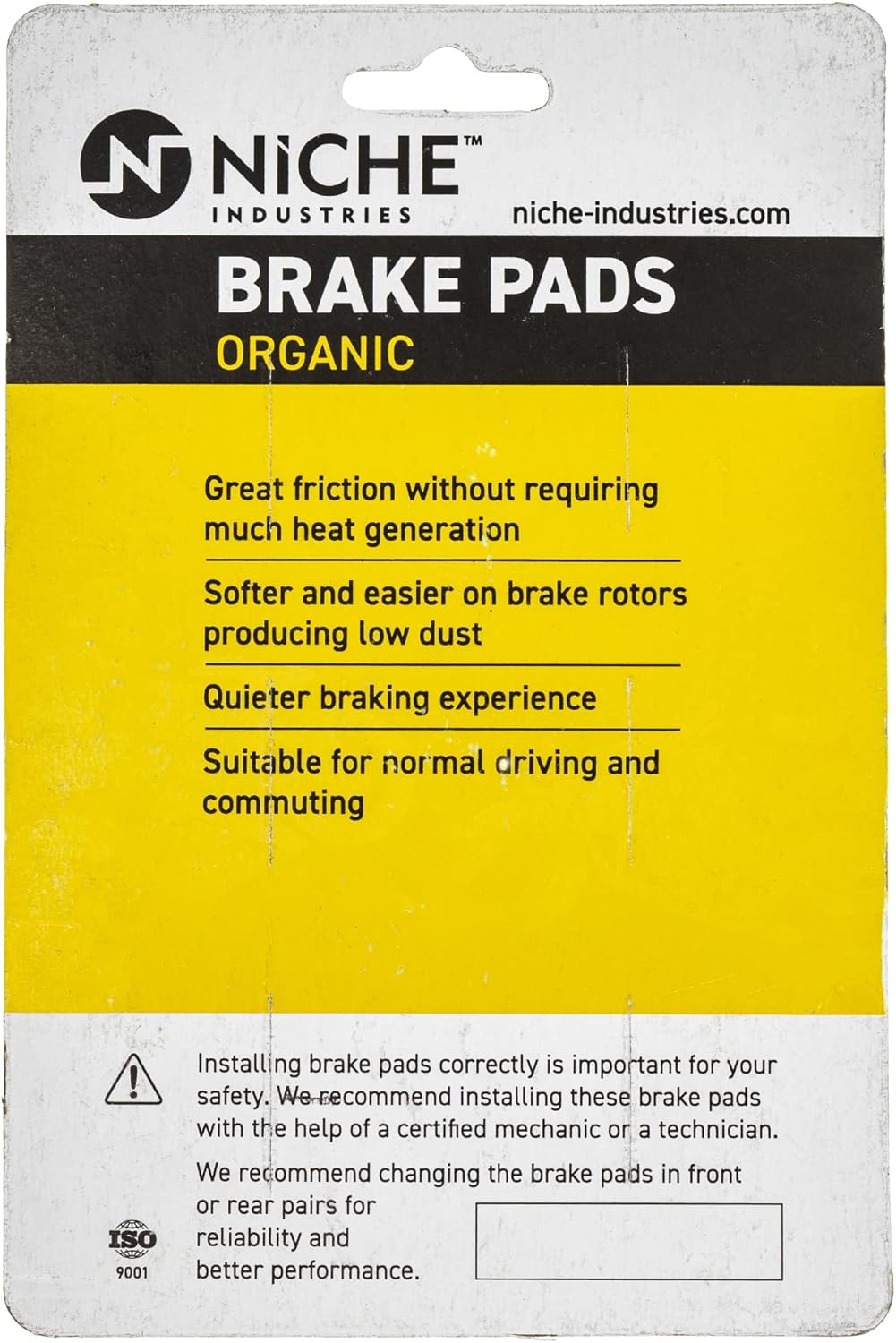 Front Rear Brake Pad Set Organic Pack of 2 H386541