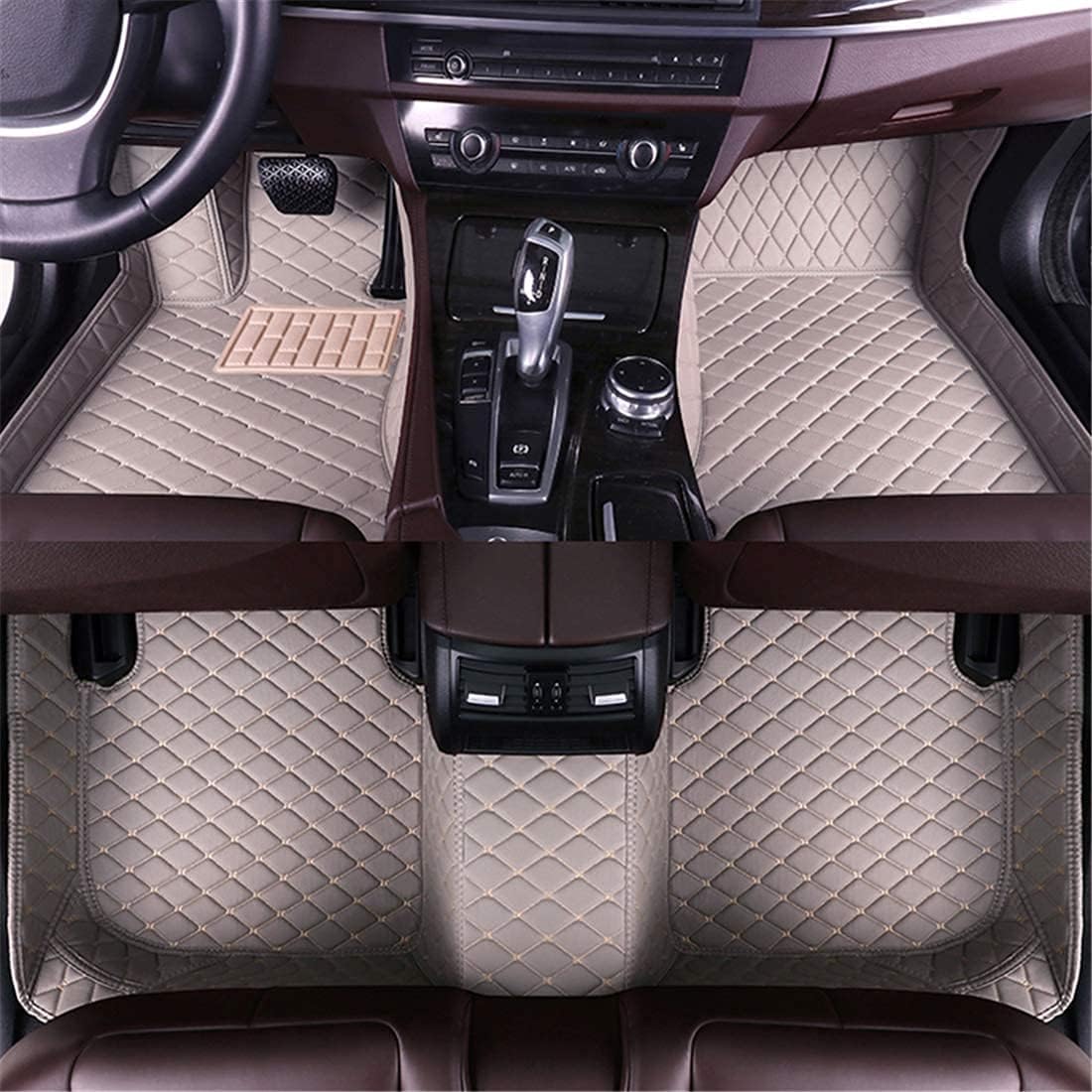 Waterproof Non-Slip Leather Car Floor Mats for Smart fortwo 2011-2015 P44440