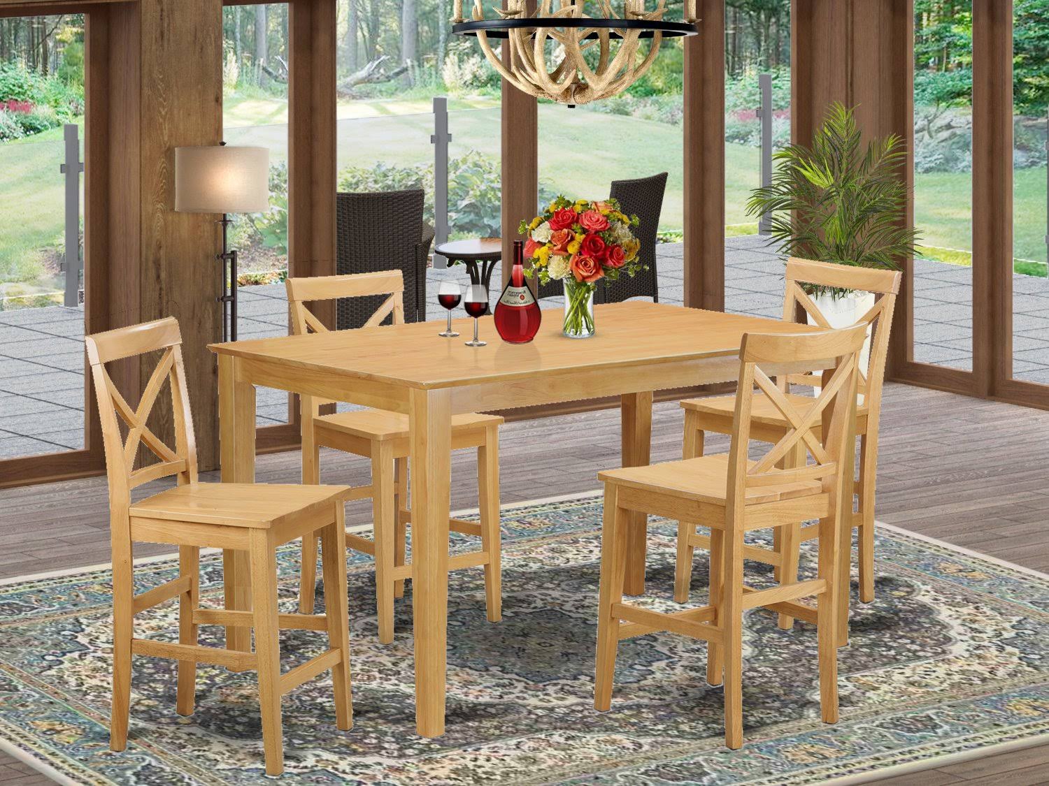 5 Piece Counter Height Table Set with 4 Chairs S161614