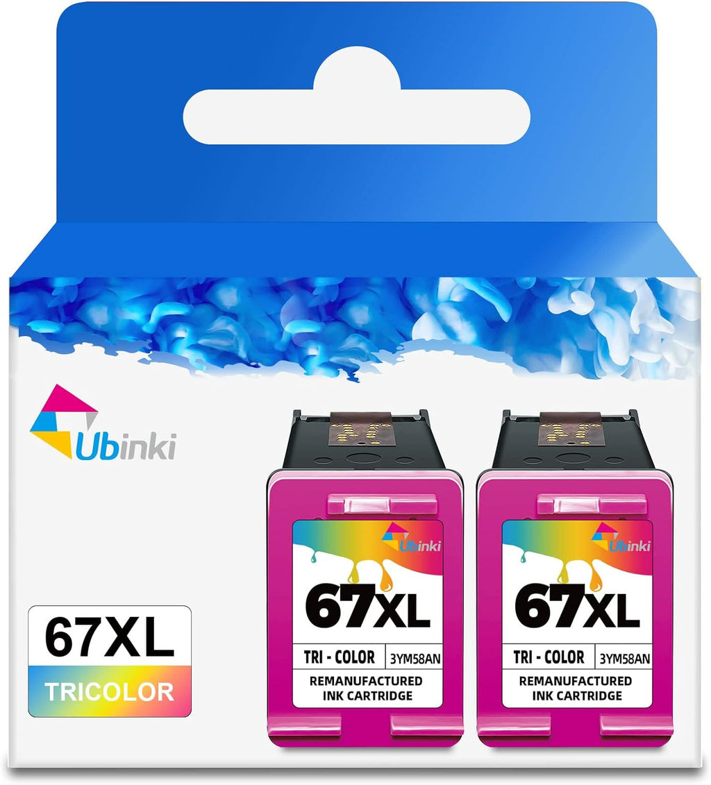 3X Capacity 67XL Ink Cartridge Tri Color Combo Replacement for HP Q3835