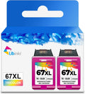 3X Capacity 67XL Ink Cartridge Tri Color Combo Replacement for HP Q3835