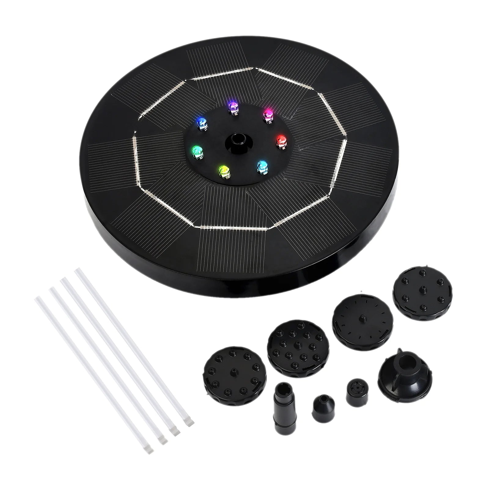 Solar Fountain Pump with 1800mAh Battery 6 Nozzles A866