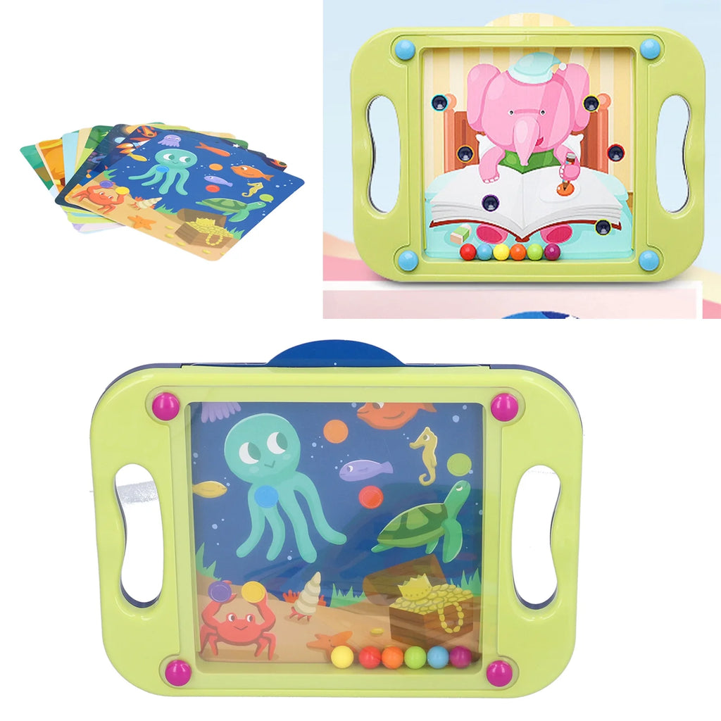 Green Plastic Bead Maze Puzzle Toy O1211