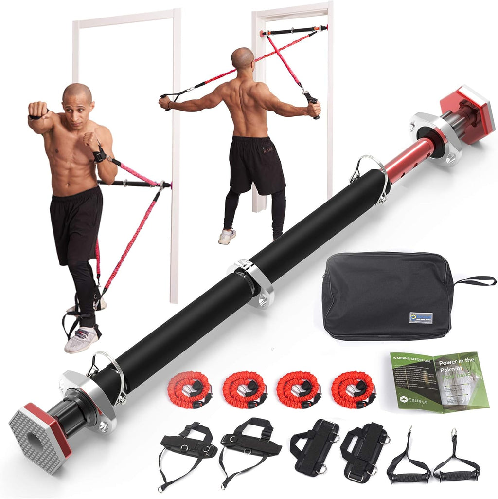 Portable Home Gym Workout Package with Pull Up Bar and Resistance Bands R1625