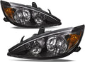 Headlight Assembly for 2002 2003 2004 Toyota Camry Black Housing F93280