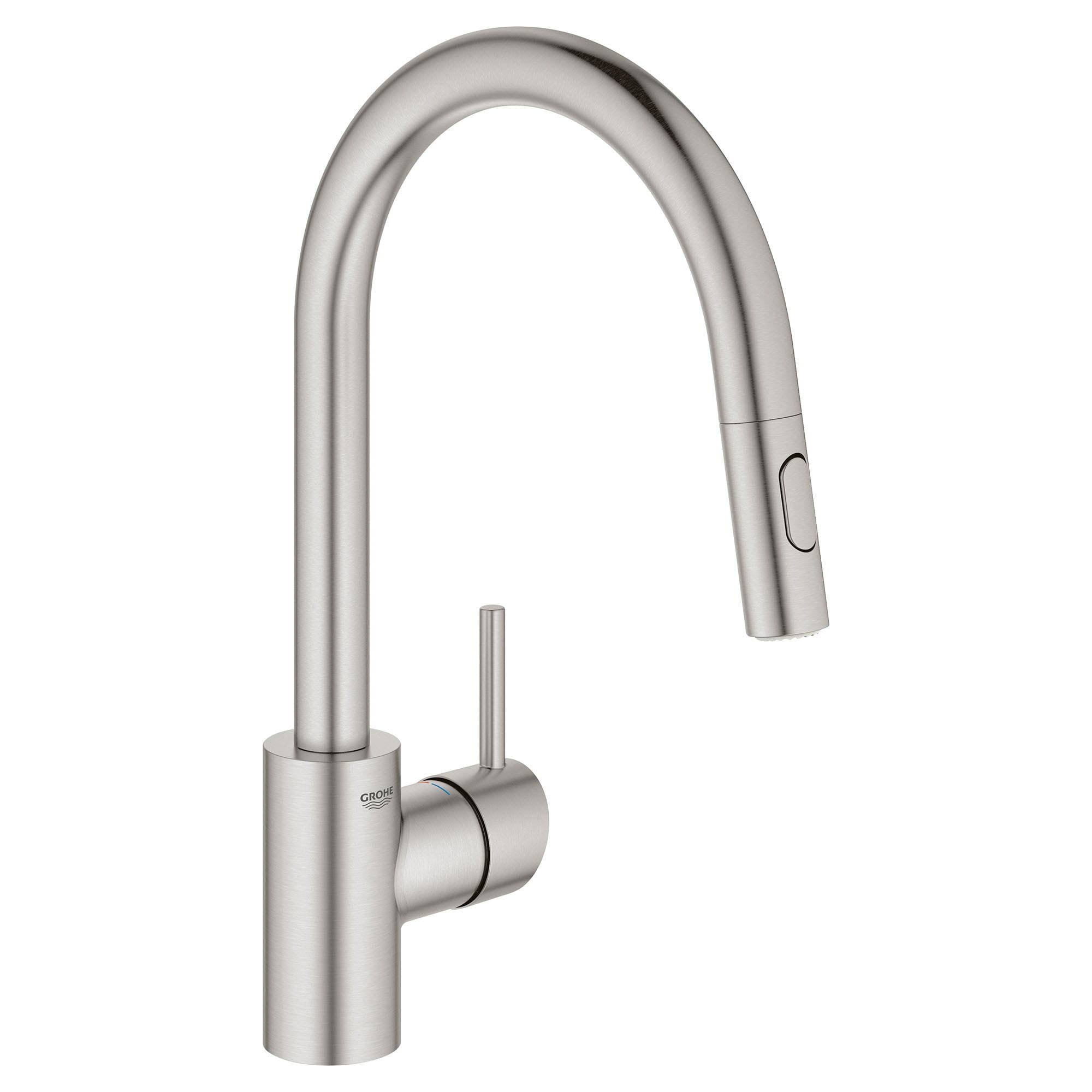 Single-Handle Kitchen Faucet in SuperSteel A4704