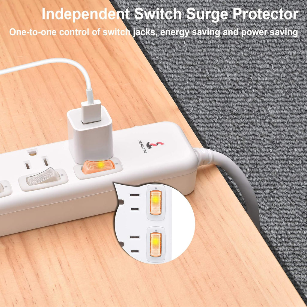 6 Outlets Surge Protector Power Strip X109943