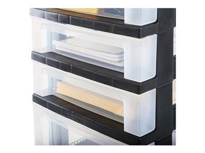 7 Drawers Clear Black Storage Cart Q92060