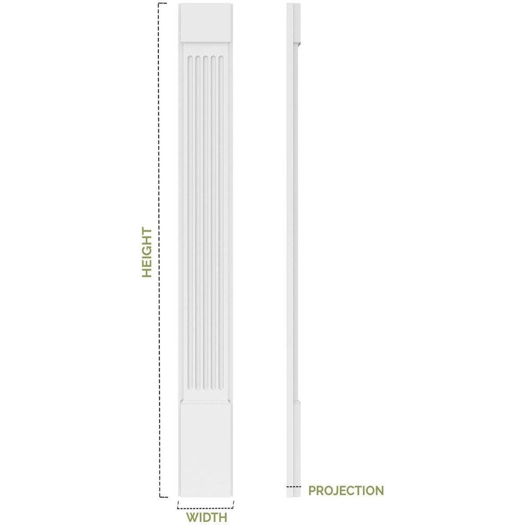 Two Equal Flat Panel PVC Pilaster K56830