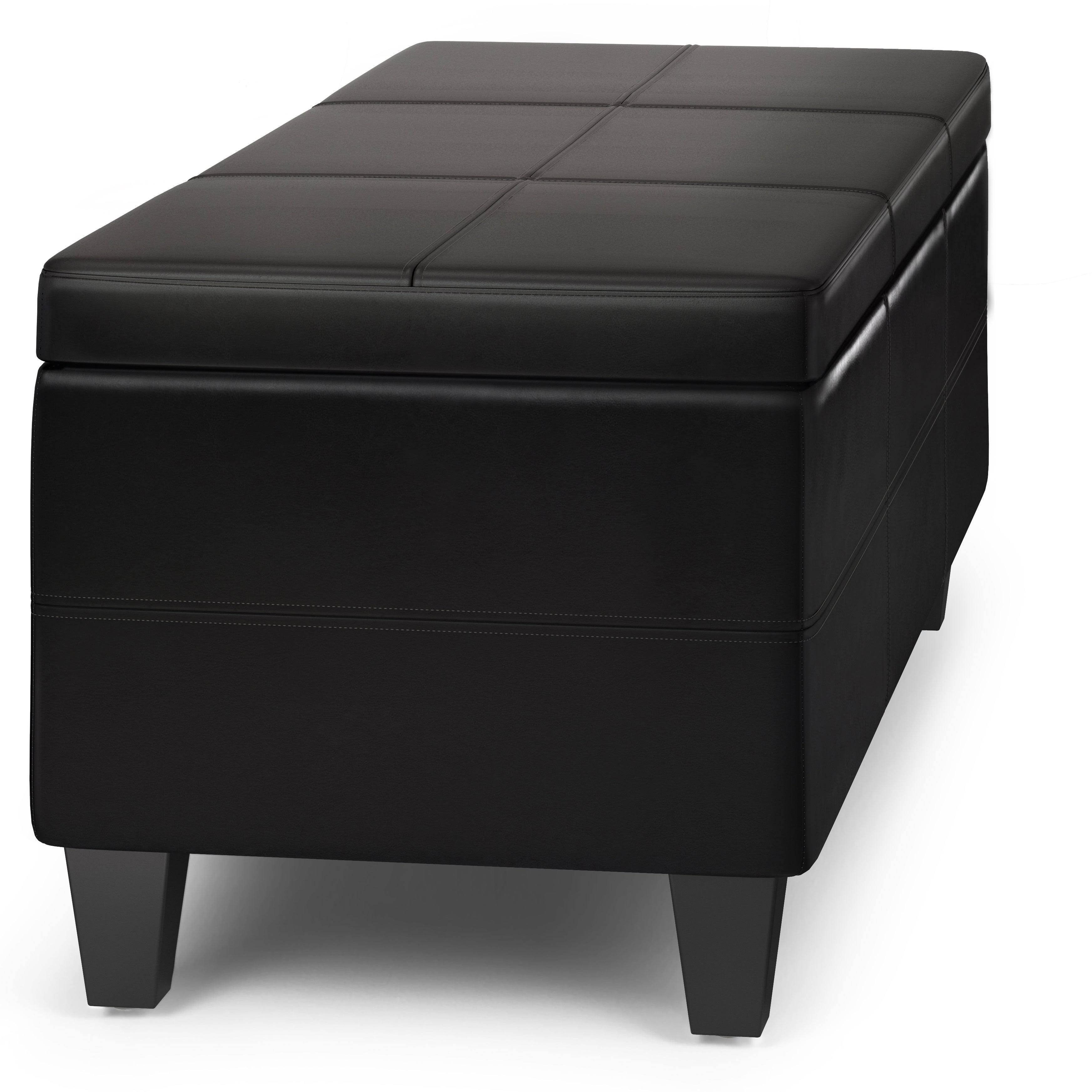 Storage Ottoman Bench Midnight Black Z163