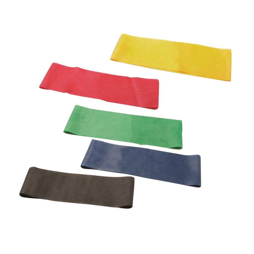 5-Piece Band Exercise Loop Set (10x22), Yellow Red Green Blue Black, 10 Sets K532