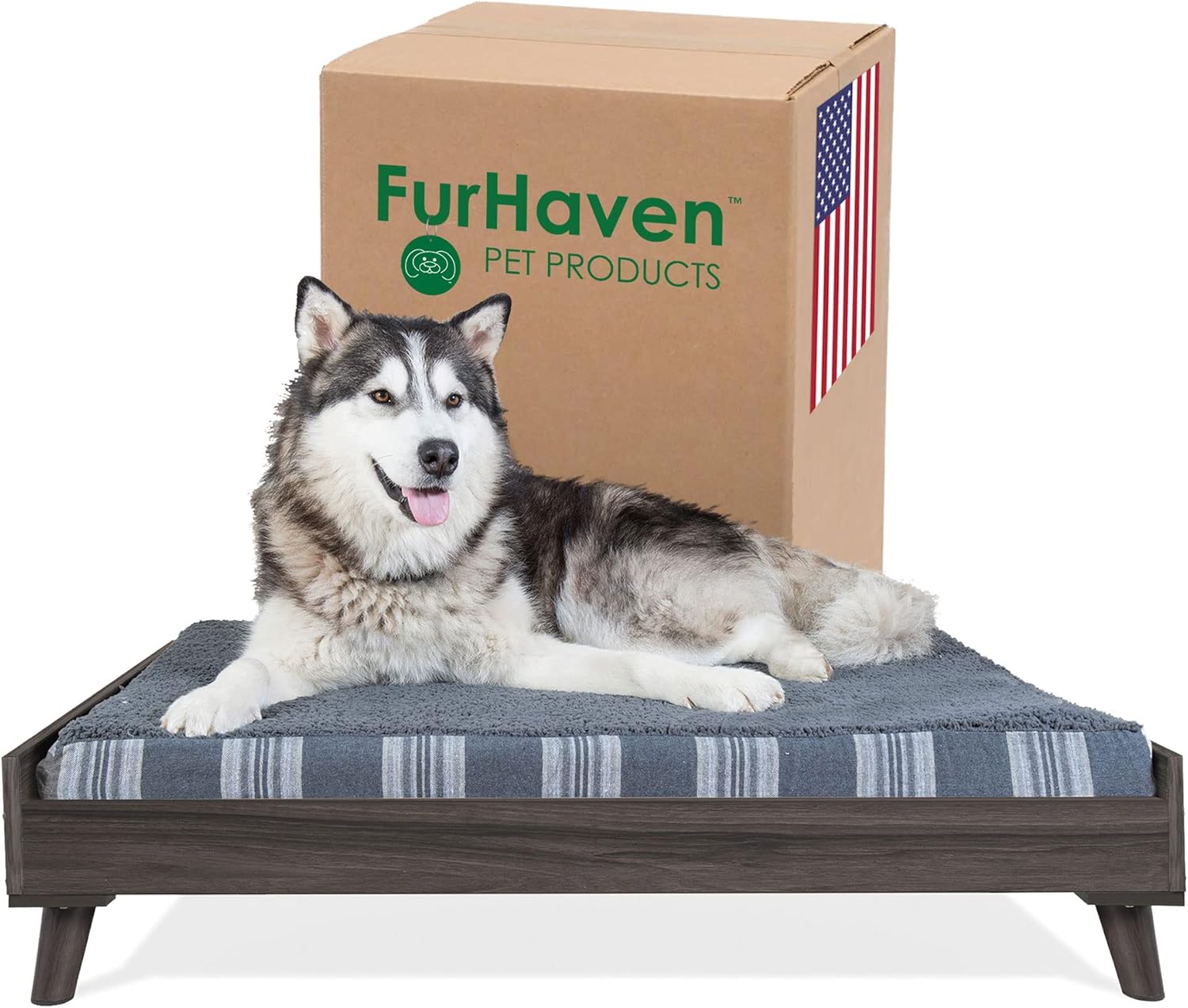 Gray Wash Elevated Dog Bed Frame X952