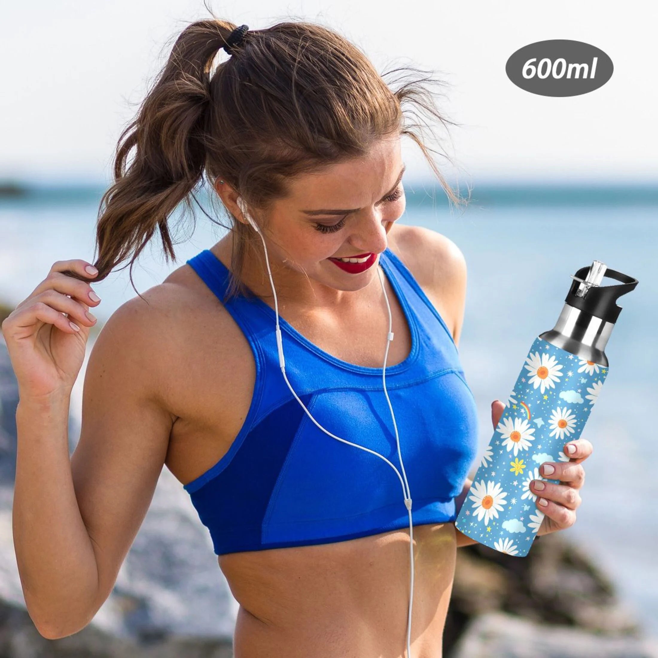 Insulated Stainless Steel Water Bottle with Straw Lid 20 oz F15527