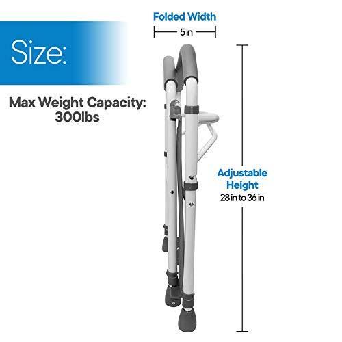 Folding Toilet Safety Frame with Adjustable Height Grab Bar I77881