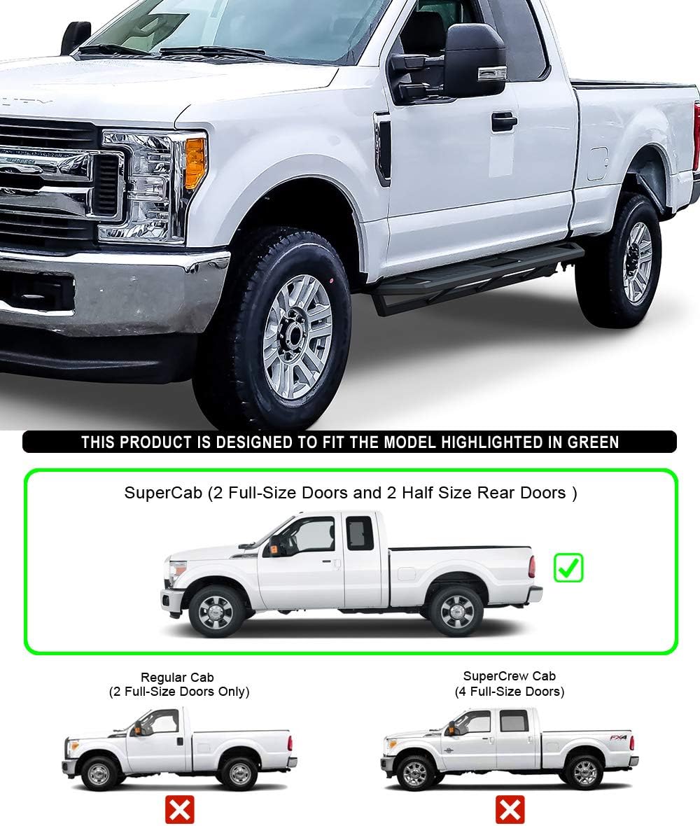 6.5in Aluminum Running Boards for Ford F250 F350 Super Duty Extended Cab M317520