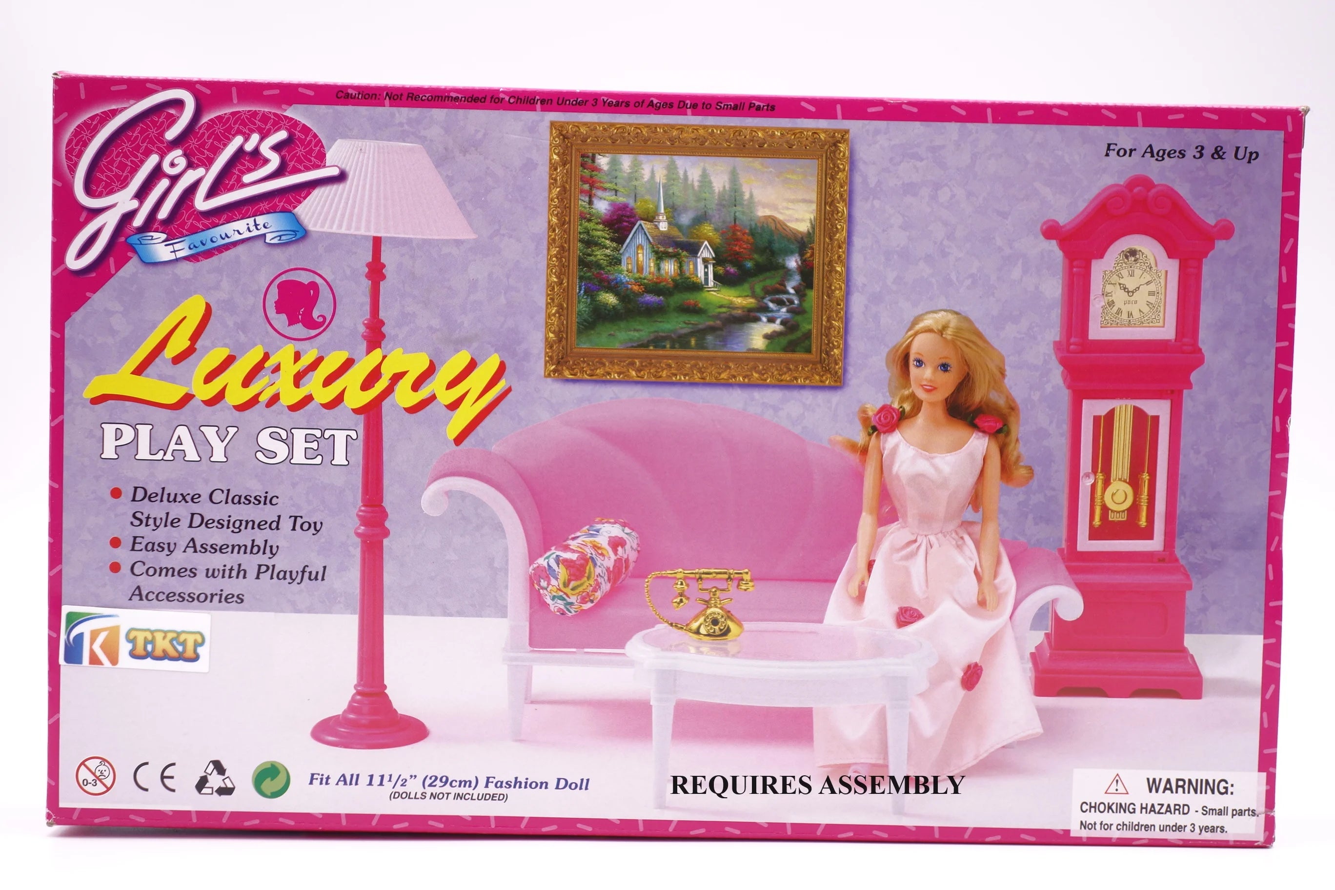 Girl's Luxury Dollhouse Furniture Play Set A2637