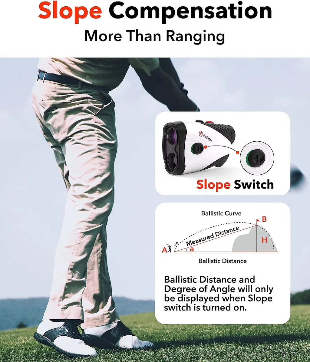Black & White Mix Laser Golf Rangefinder with Slope, 1200 Yards Range Z674