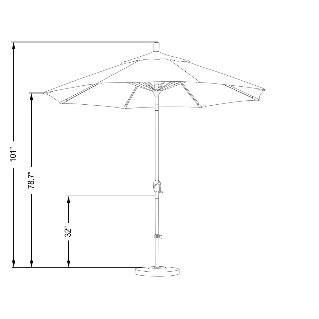 Black Aluminum Market Umbrella N554300