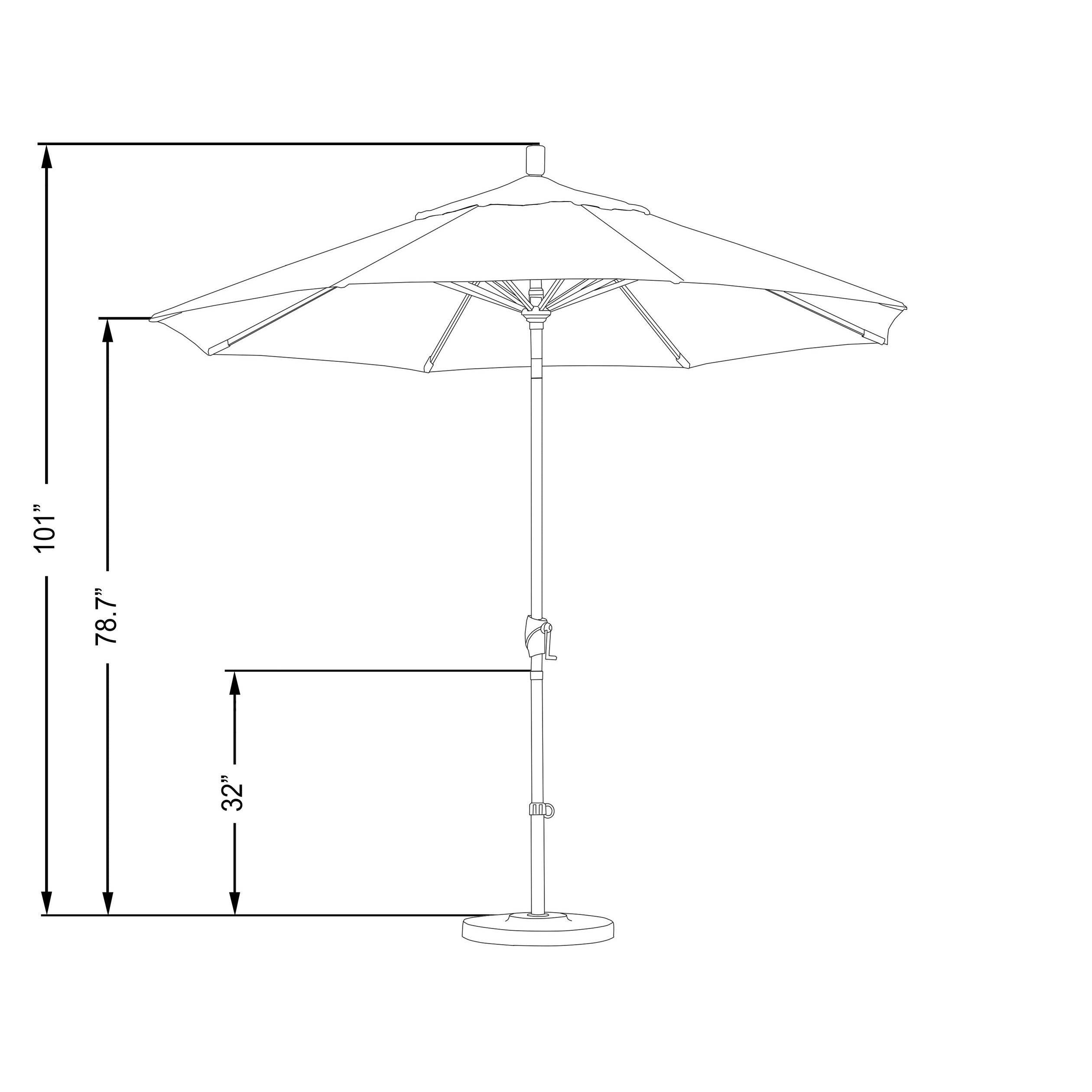 Black Aluminum Market Umbrella N554300
