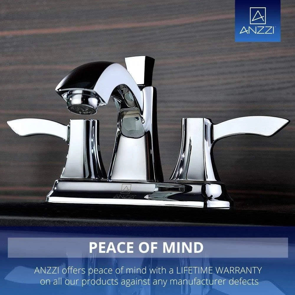 Polished Chrome 2-Handle Bathroom Sink Faucet P853
