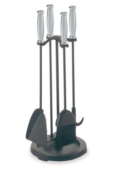 5 PC Matte Black Steel Wood Stove Tool Set F255