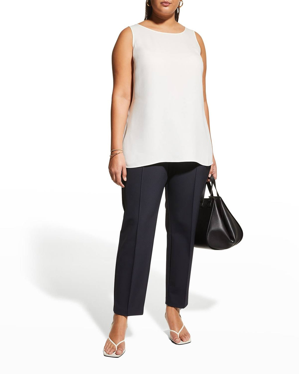 Plus-Size Stretch Slim Pintuck Pant B676699