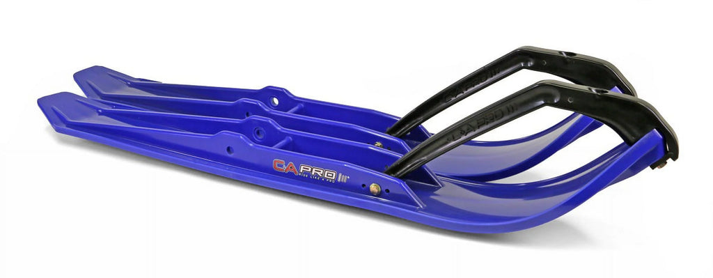 Blue XPT Snowmobile Skis with 8" Round Bars Complete Kit Z83774