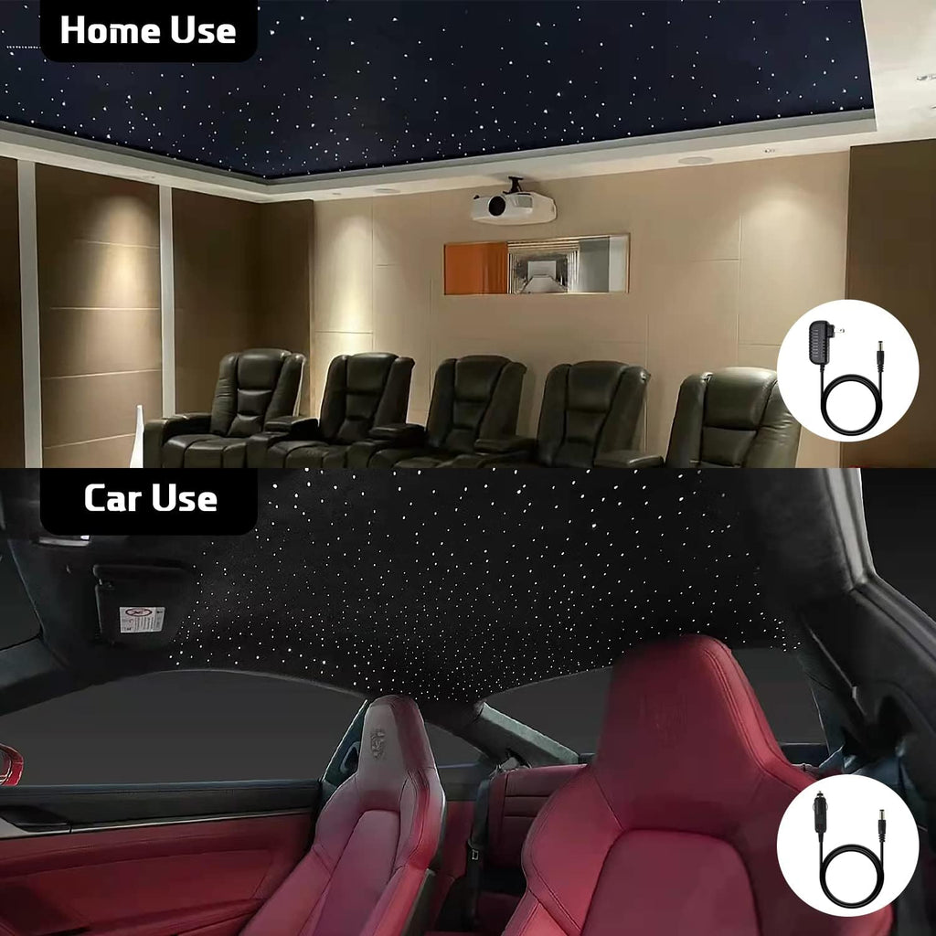 16W Fiber Optic Lights Starlight Headliner Light Kit with Remote Control, 150pcs 6.5ft Optical Fiber Cable Strands A677
