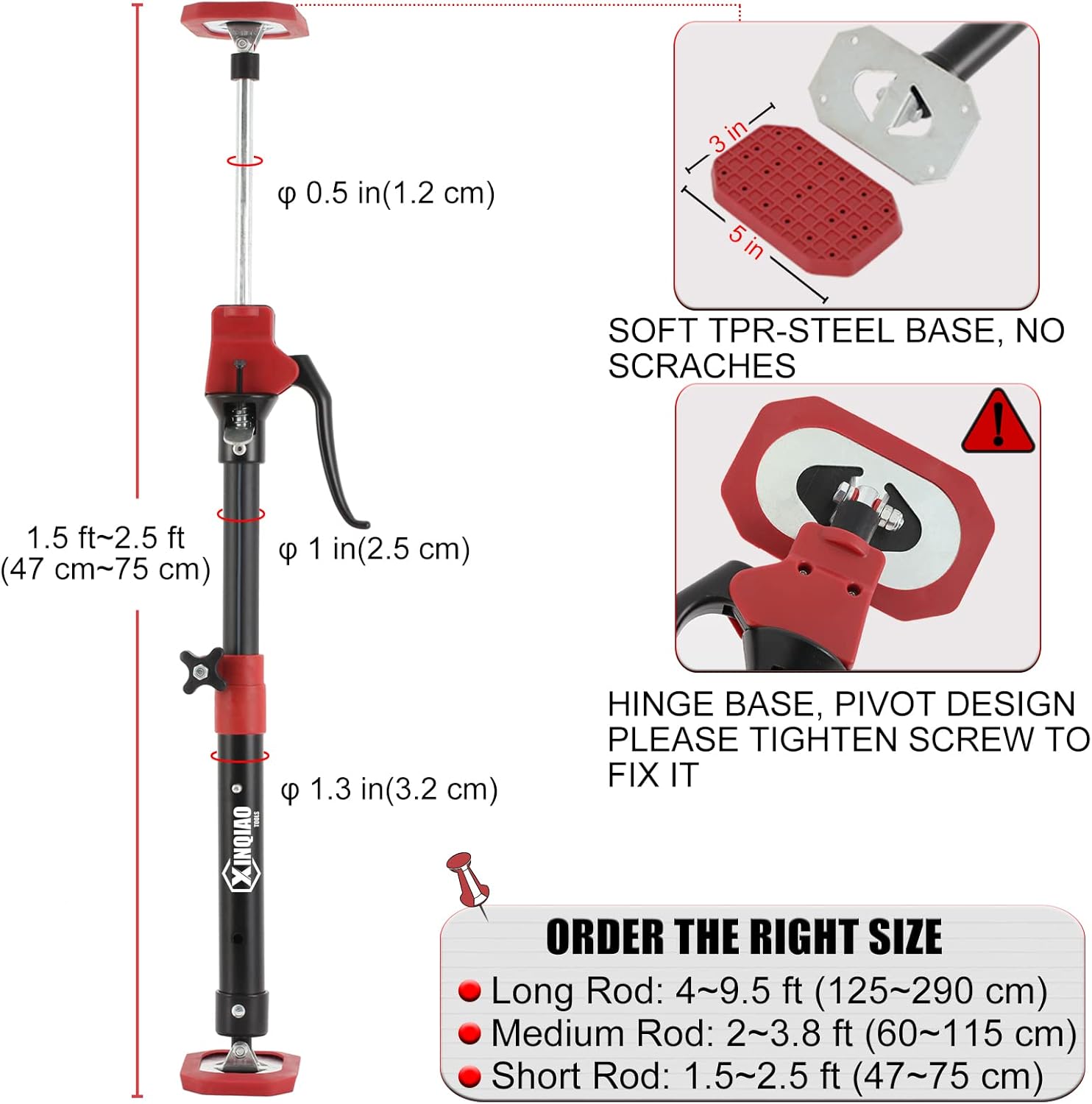 Third Hand Tool Steel Support Rod, 154 LB Capacity, 2 PC P92652