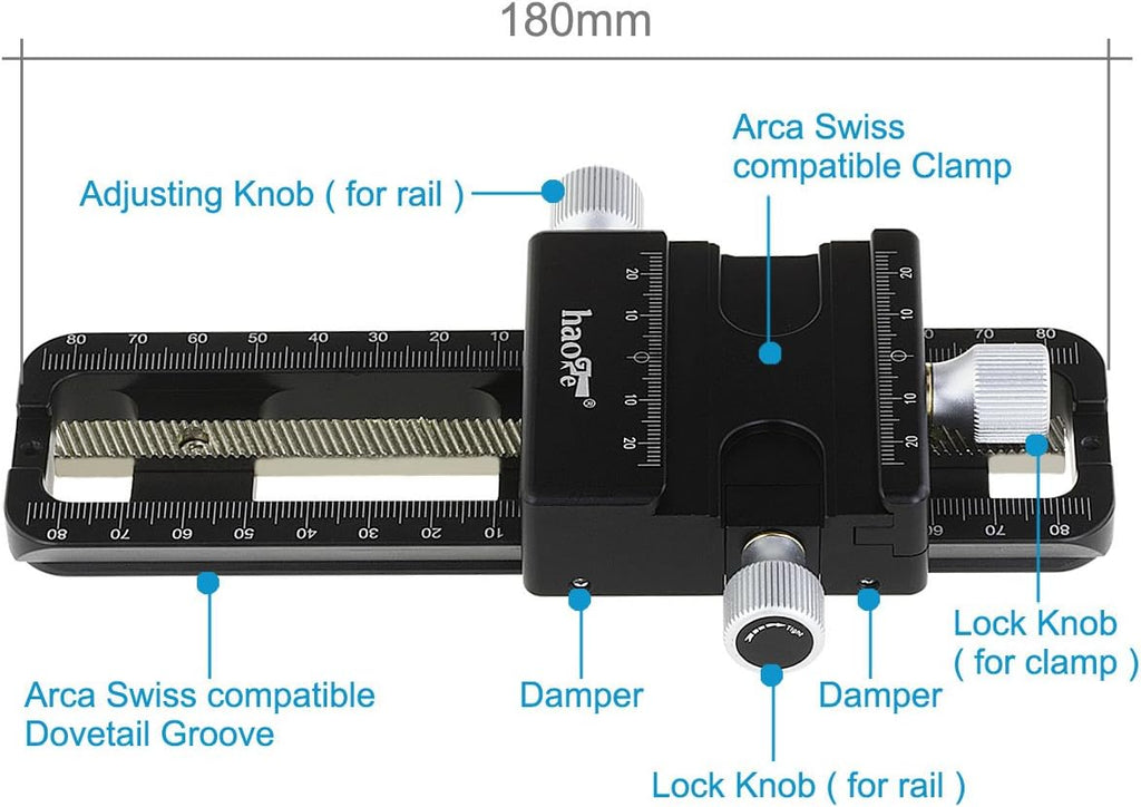 Macro Focusing Rail with Arca Swiss Type Quick Release Clamp D91541