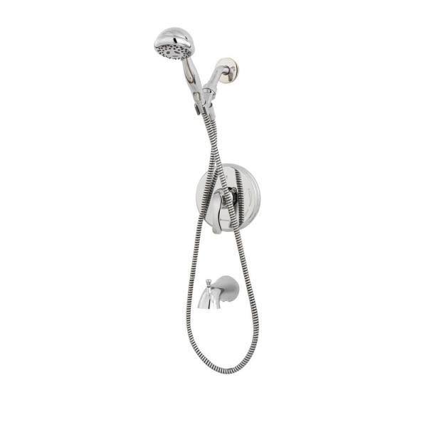 Chrome 3-Spray Tub and Shower Faucet P28278