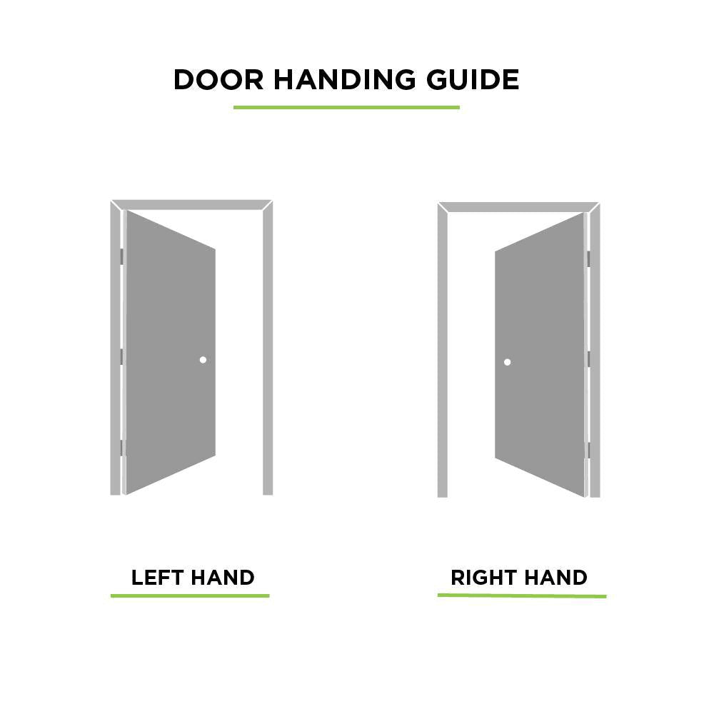 36 in. x 80 in. 5-Panel Left-Handed Hollow-Core Primed Composite Prehung Interior Door M20466