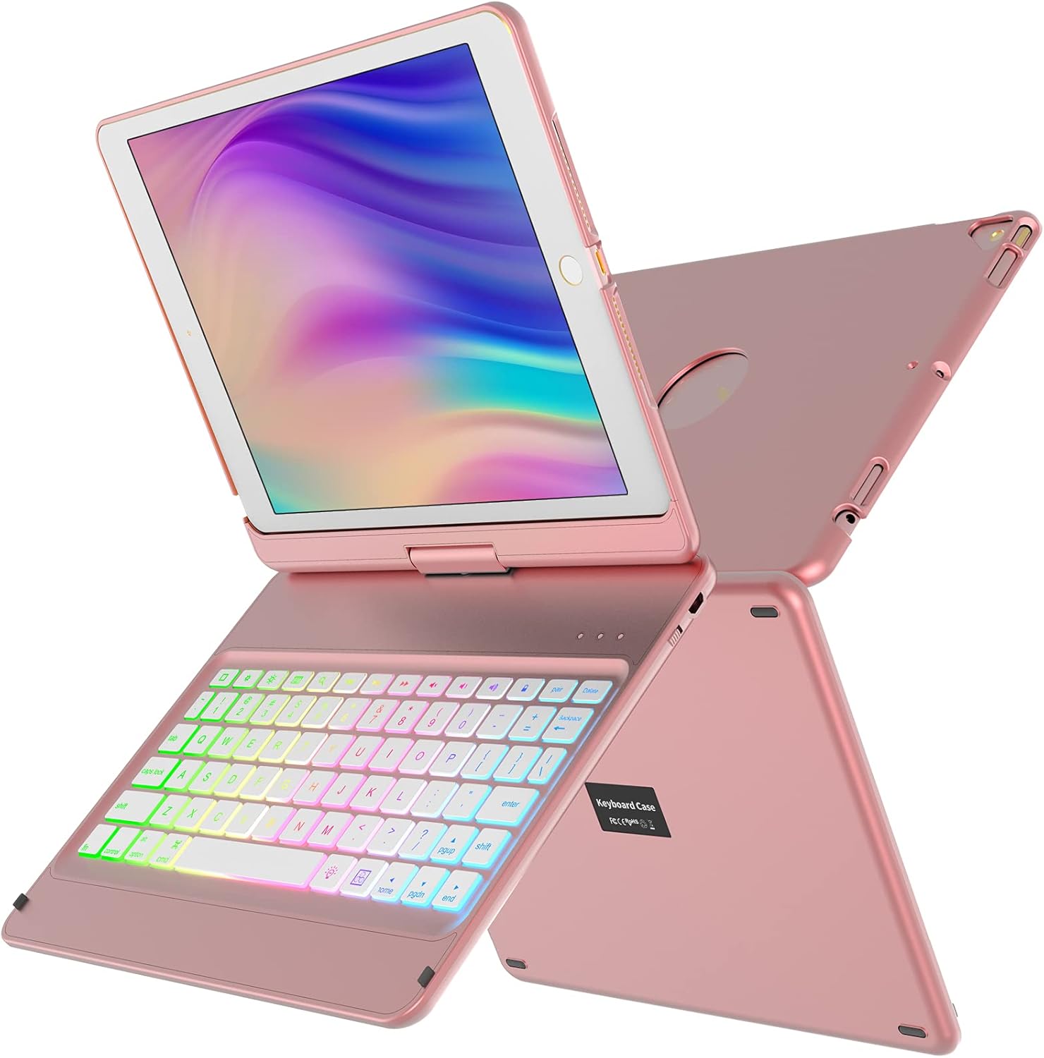 10 Color Backlit 360 Rotatable Keyboard Case Y981298