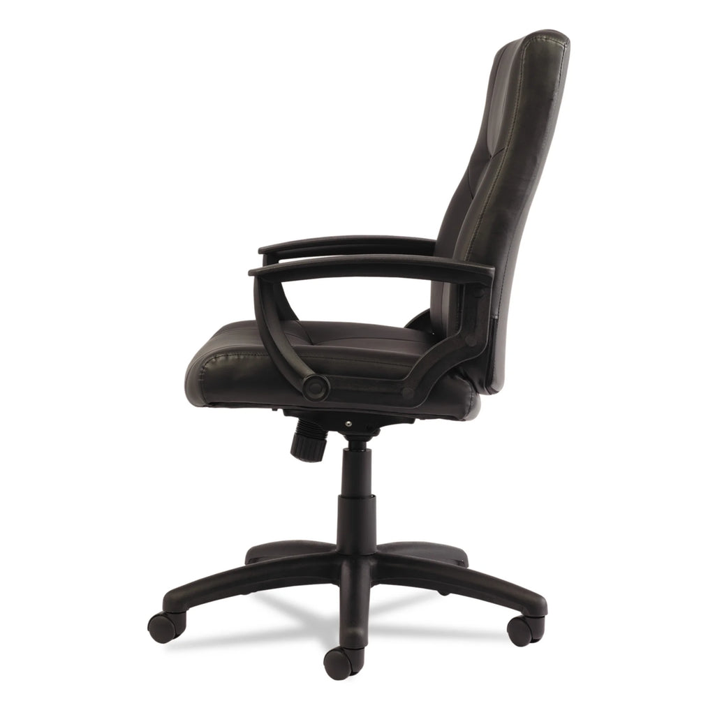 Executive High-Back Swivel/Tilt Bonded Leather Chair, Black E6553