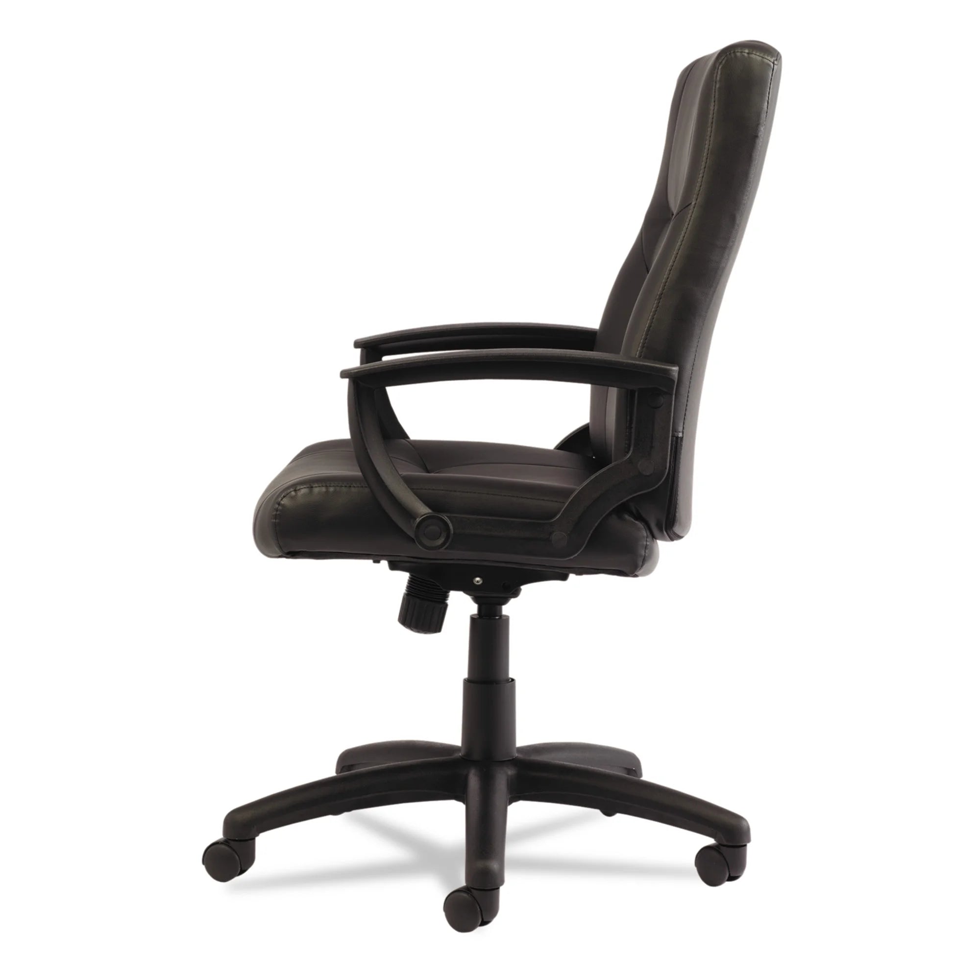 Executive High-Back Swivel/Tilt Bonded Leather Chair, Black E6553