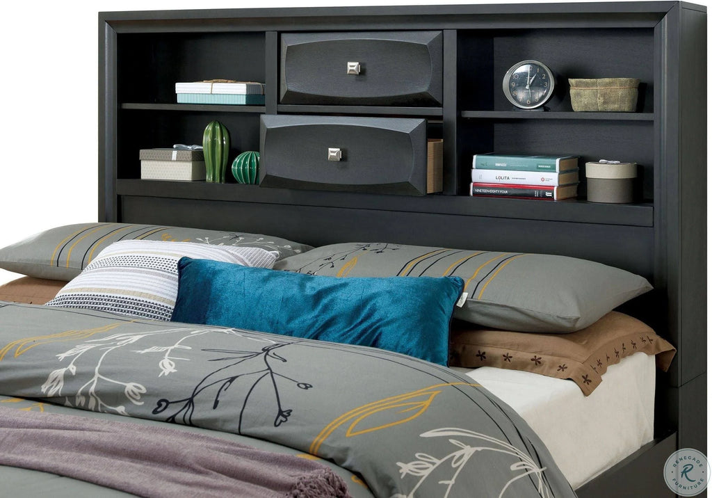 Gray King Storage Bed N849311