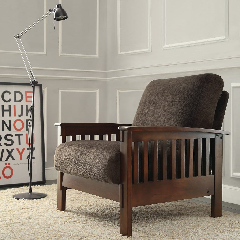 Olive Microfiber Mission Chair Z98088