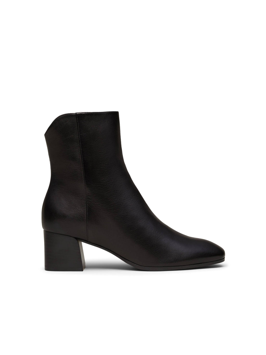 Black Leather Wrapped Heel Shoes B3512