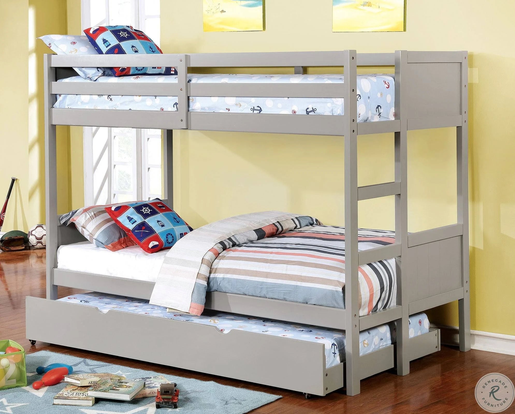 Gray Full Over Full Bunk Bed K330990