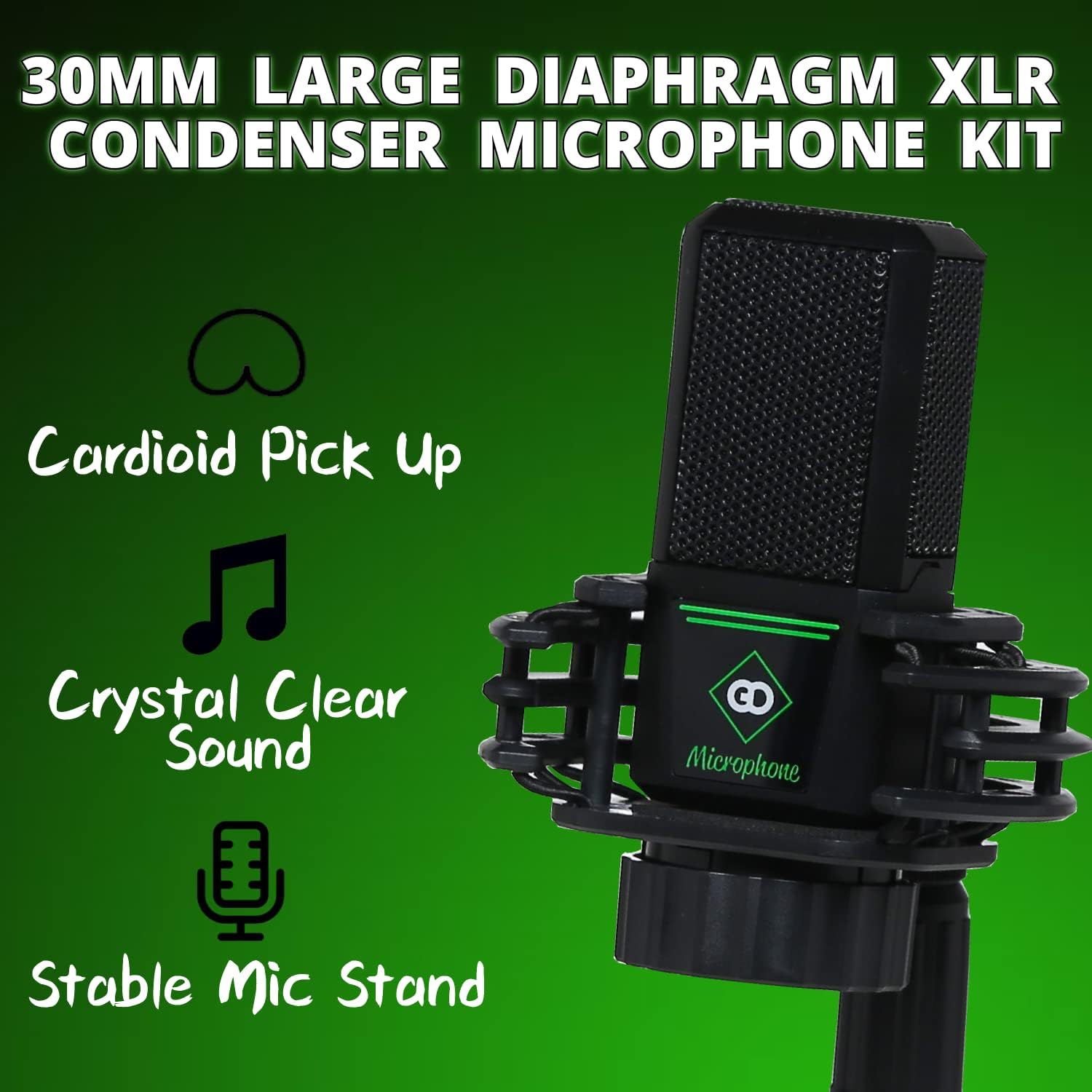 Podcast Equipment Bundle Kit with DJ Mixer and XLR Microphone F8047