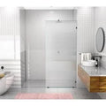 40x22 W x 78x22 H Frameless Fixed Glass Panel Black M3013