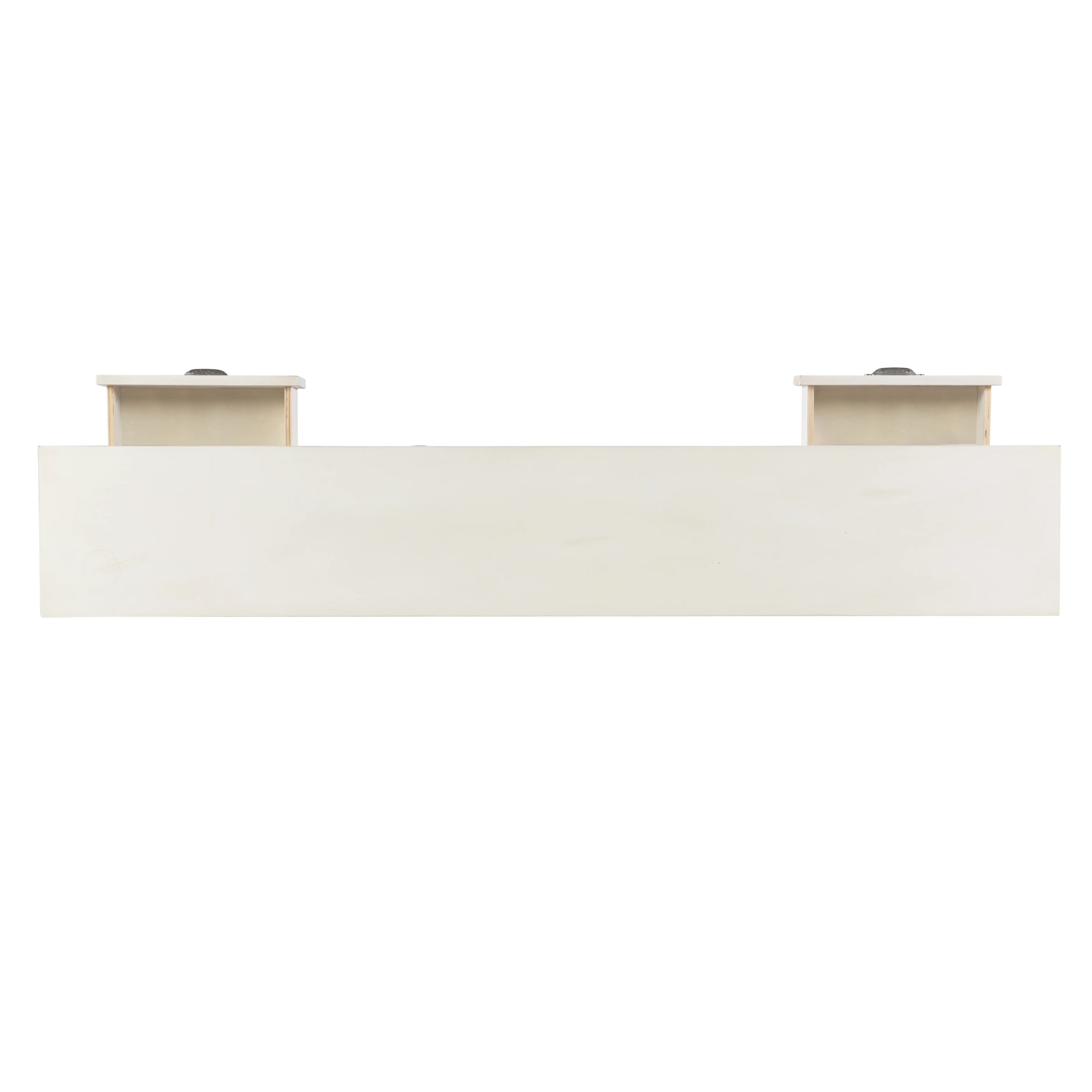 Cream Crackle 4-Drawer Console Table with Shelf D54906